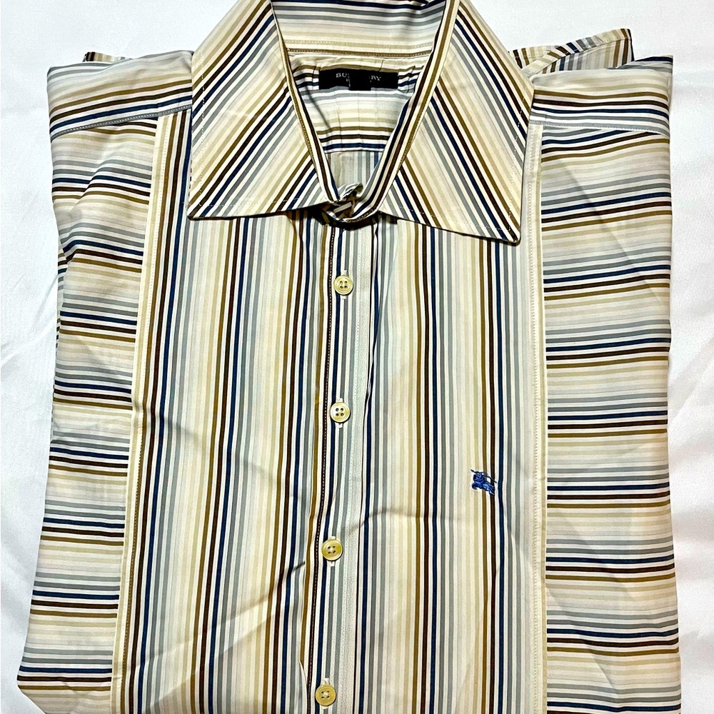 Men’s Burberry dress button down shirt. 17 1/2